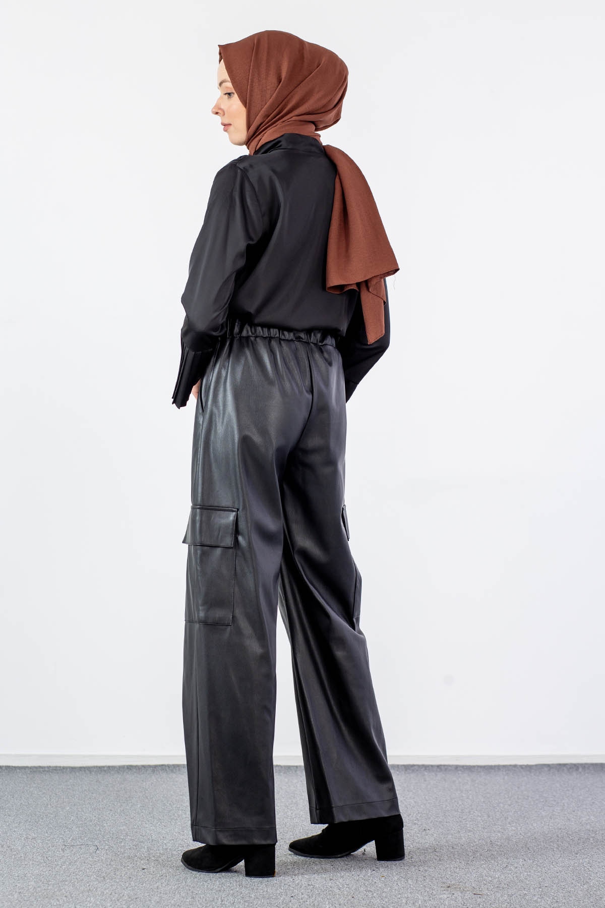 31035 Deri Pantolon S-m-l - Siyah - 3