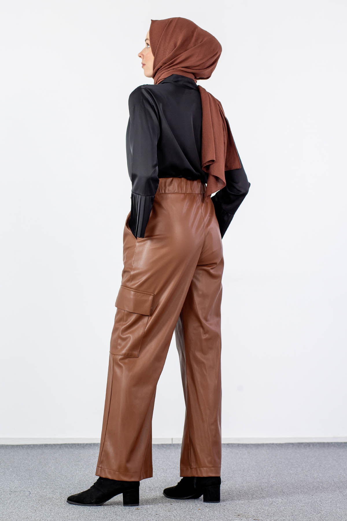 31035 Deri Pantolon S-m-l - Taba - 3