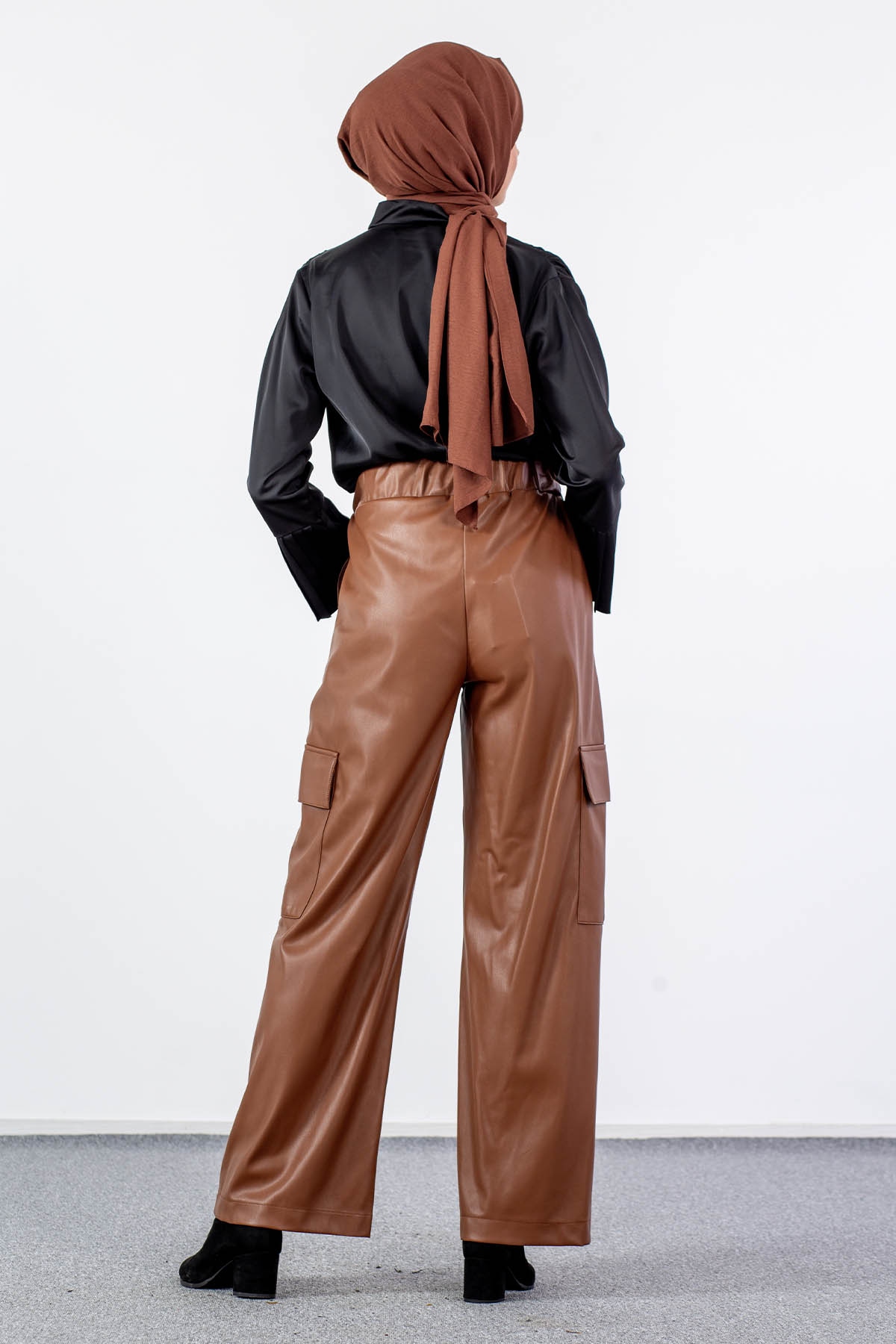 31035 Deri Pantolon S-m-l - Taba - 4