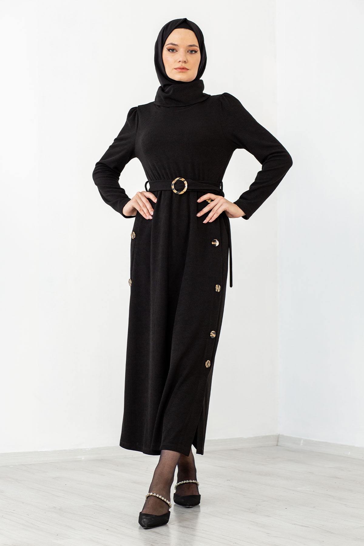 31072 Elbise S-m-l-xl - Siyah - 2