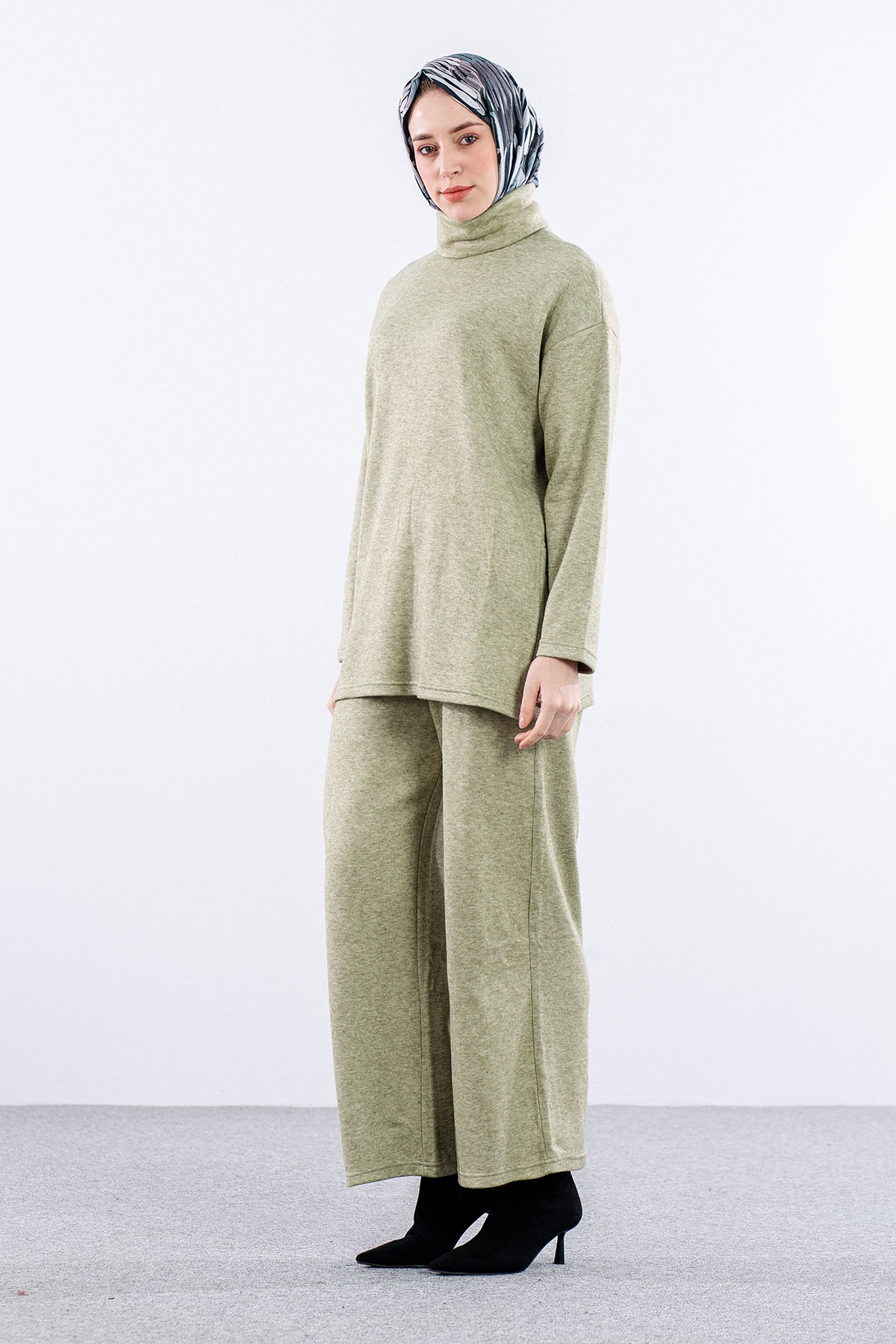 31115 Düğmeli Takim S-m-l - Haki - 3