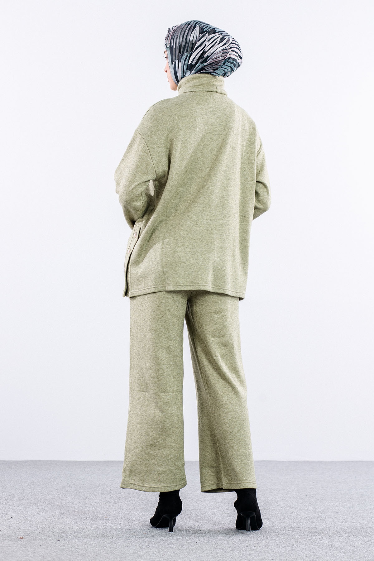 31115 Düğmeli Takim S-m-l - Haki - 5