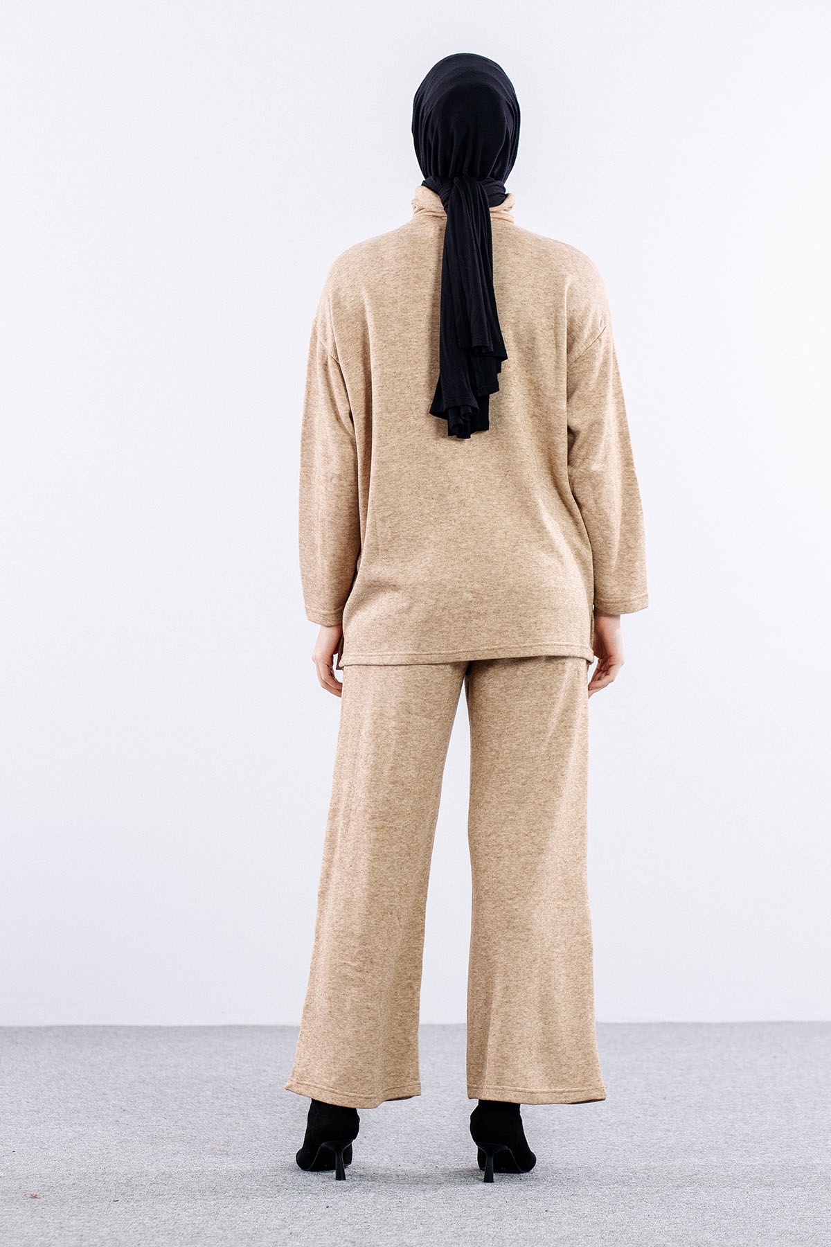 31115 Düğmeli Takim S-m-l - K_camel - 5