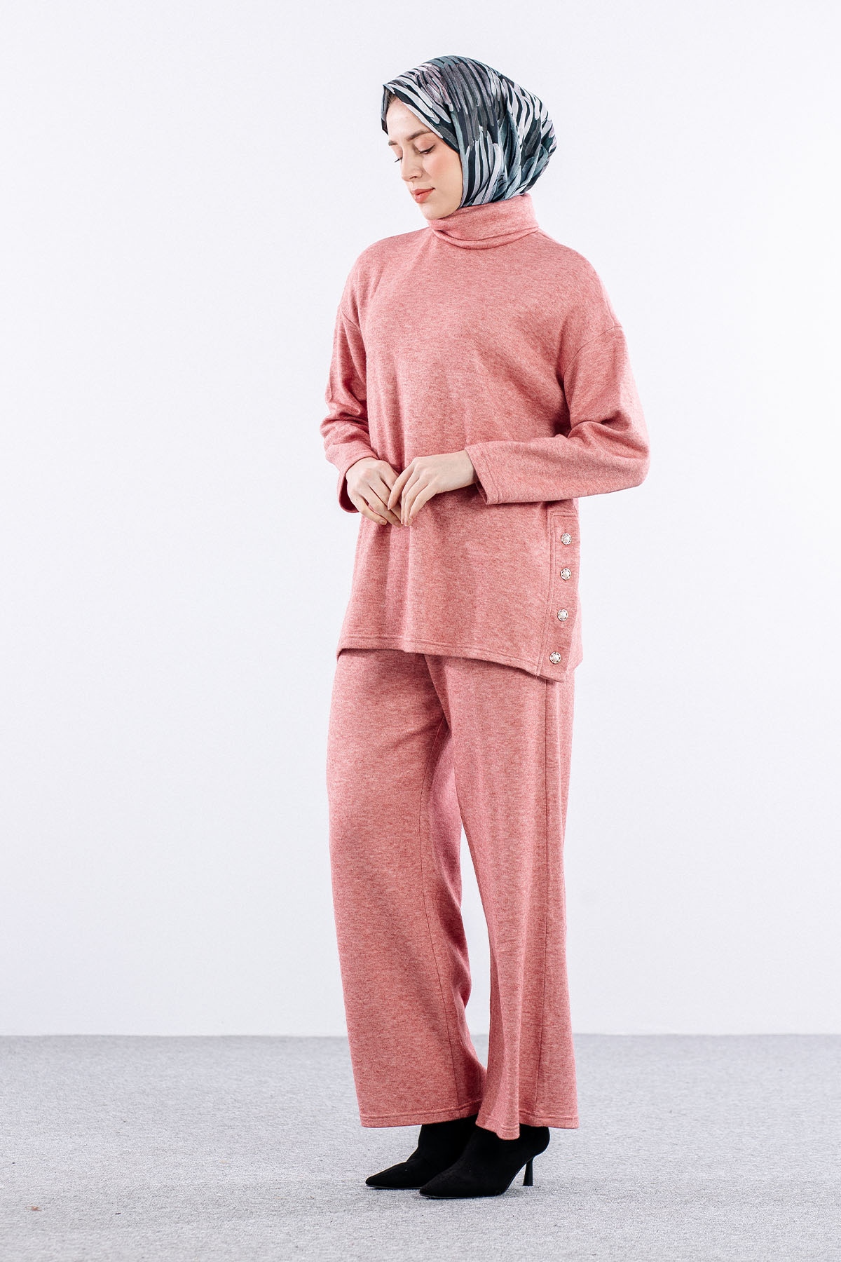 31115 Düğmeli Takim S-m-l - Kiremit - 3