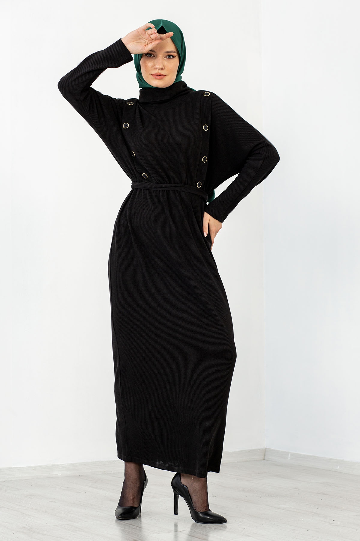 31143 Elbise S-l Dgm - Siyah - 2