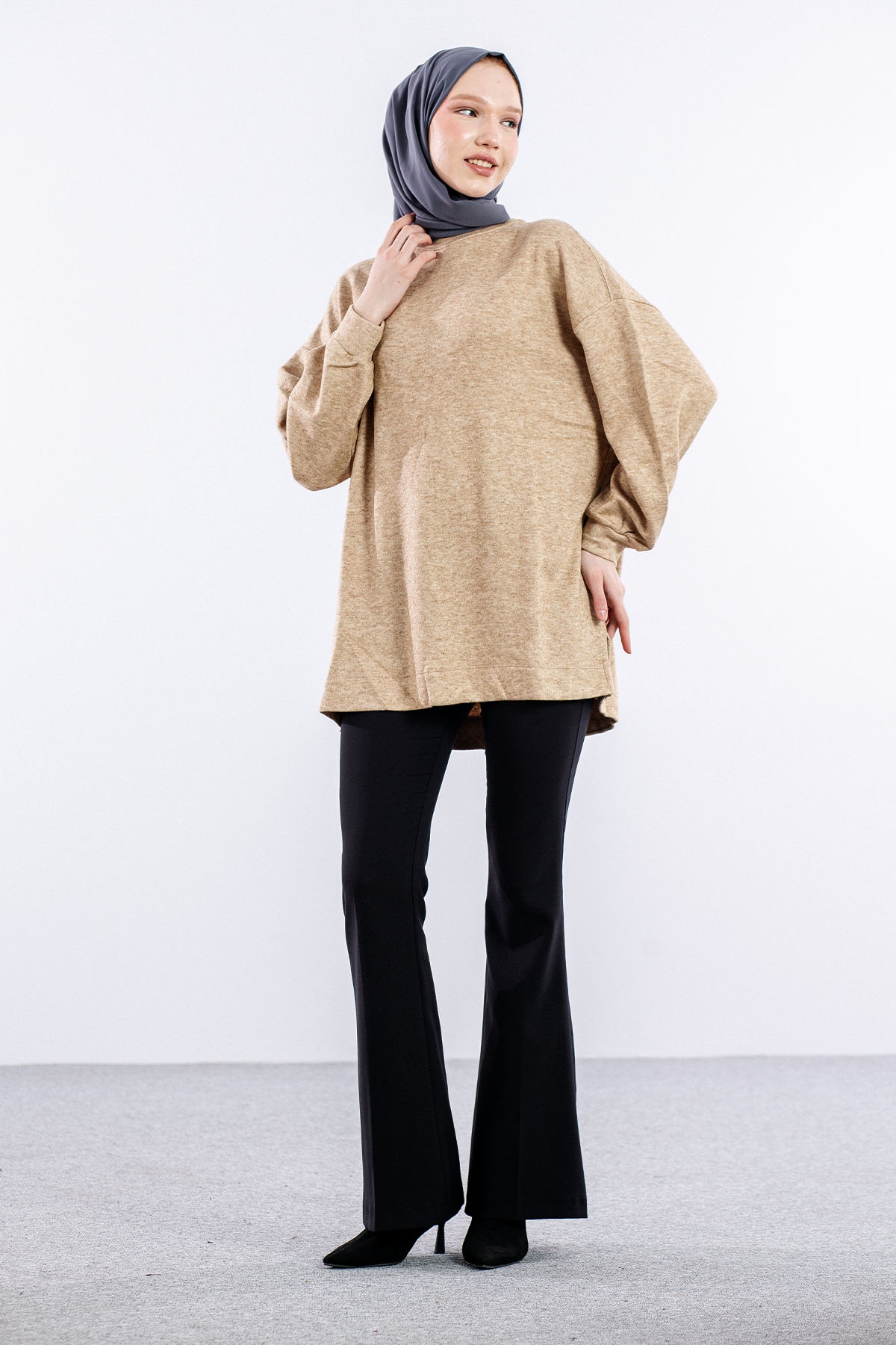 31355 Melanj Tunik Tek - K_camel - 2