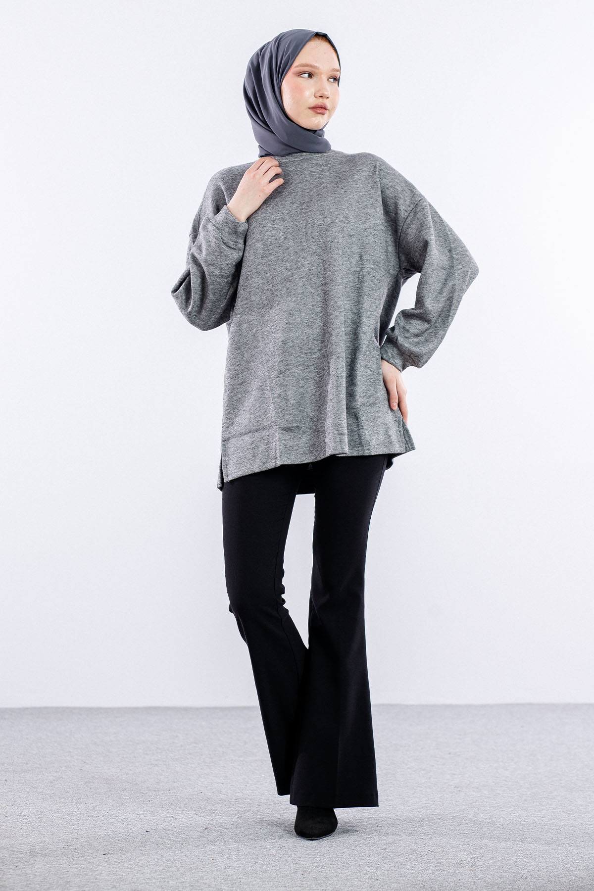 31355 Melanj Tunik Tek - K_gri - 2