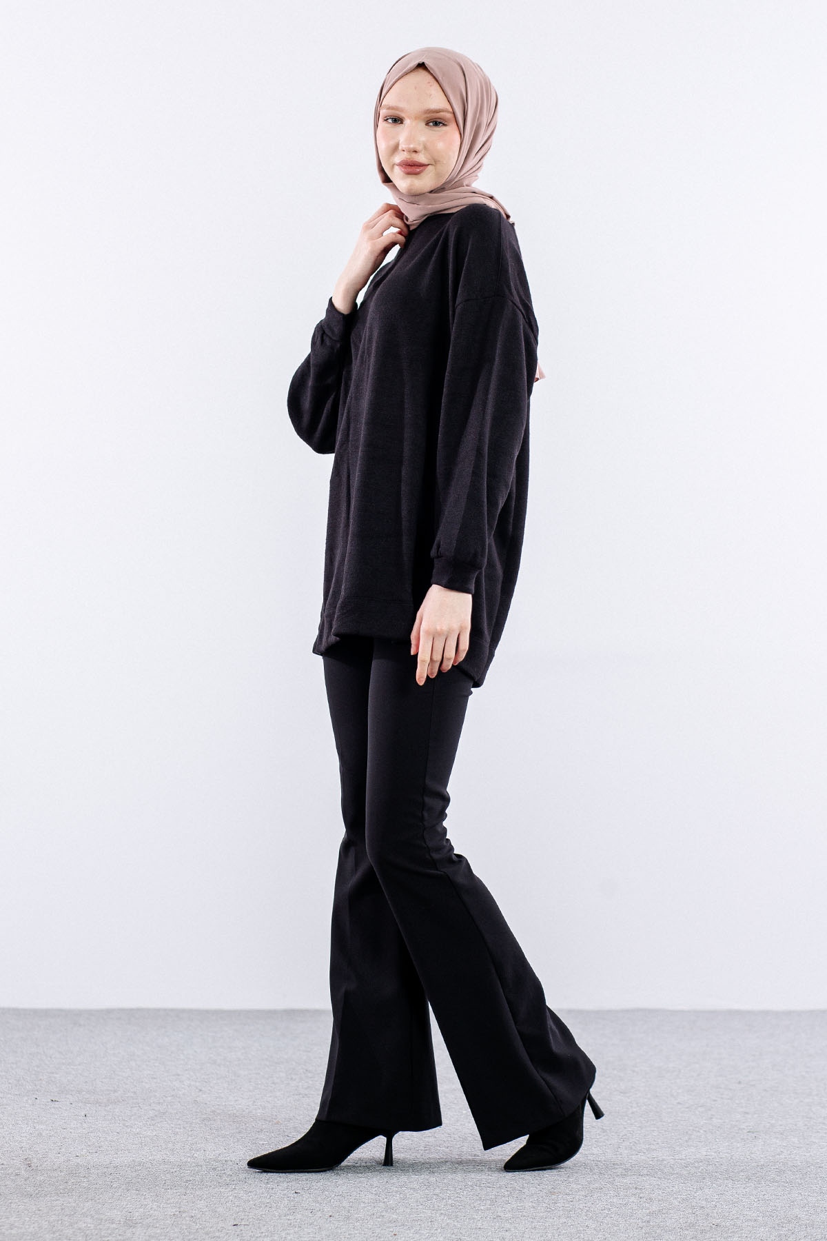 31355 Melanj Tunik Tek - Siyah - 4