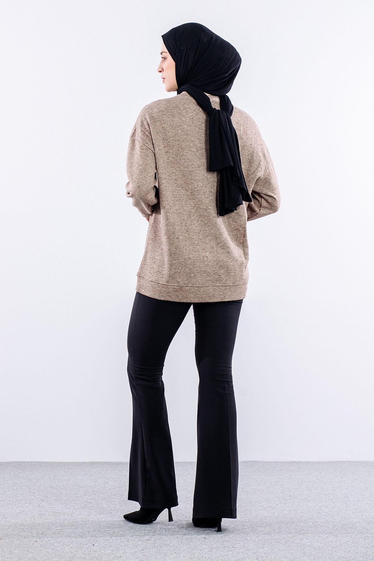 31465 Tunik Tek Nkş - Kahve - 4