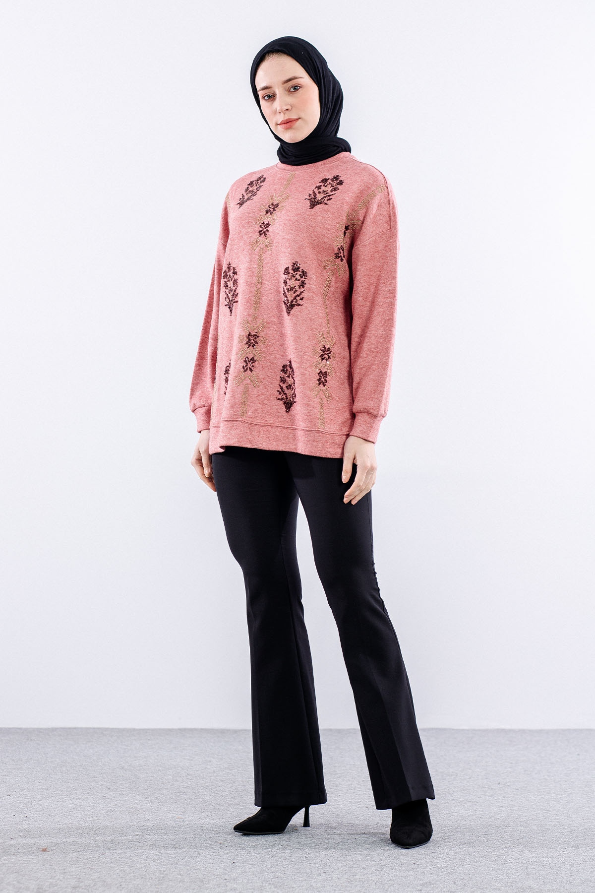 31465 Tunik Tek Nkş - Kiremit - 3