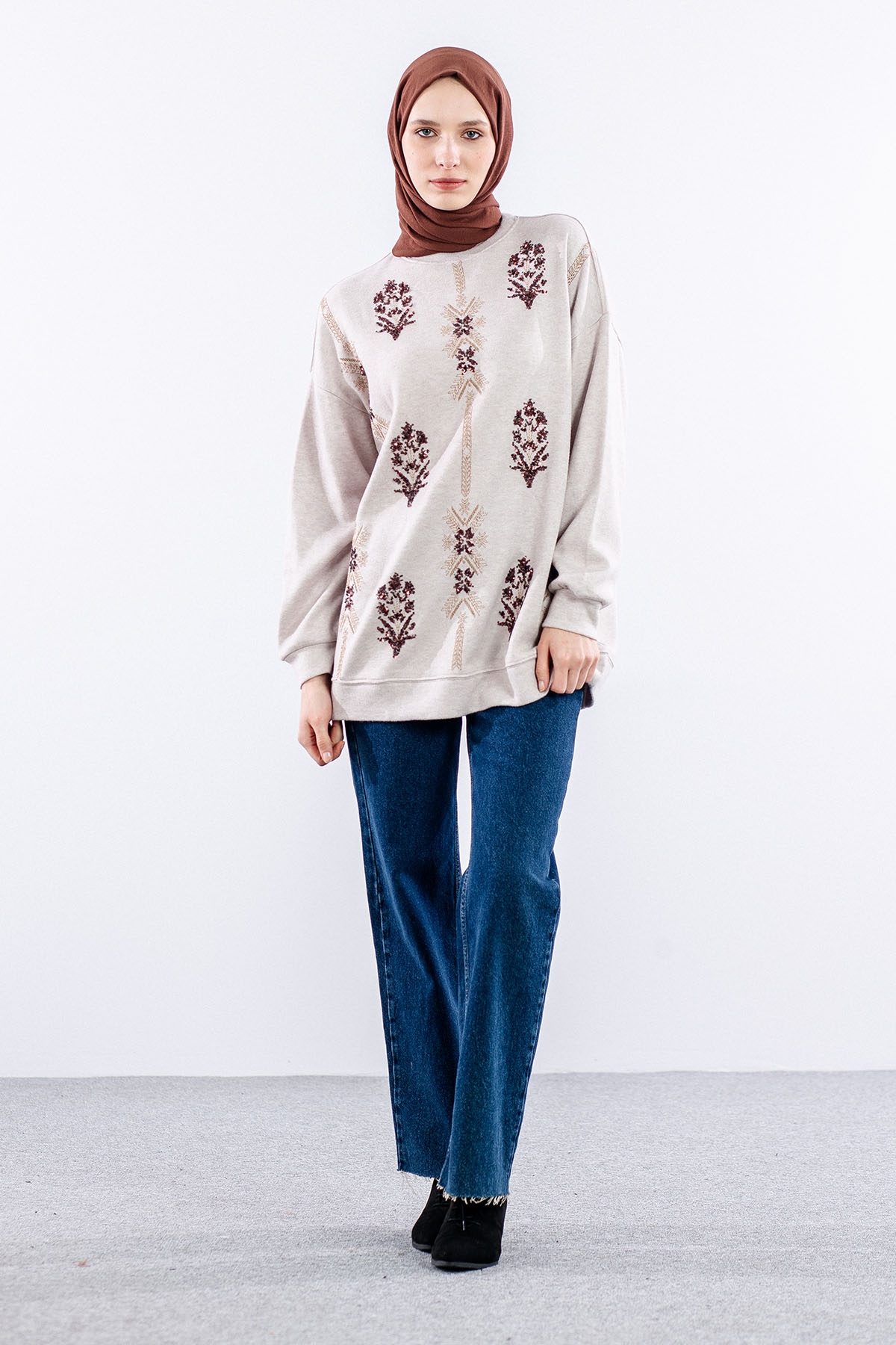 31465 Tunik Tek Nkş - Tas - 1