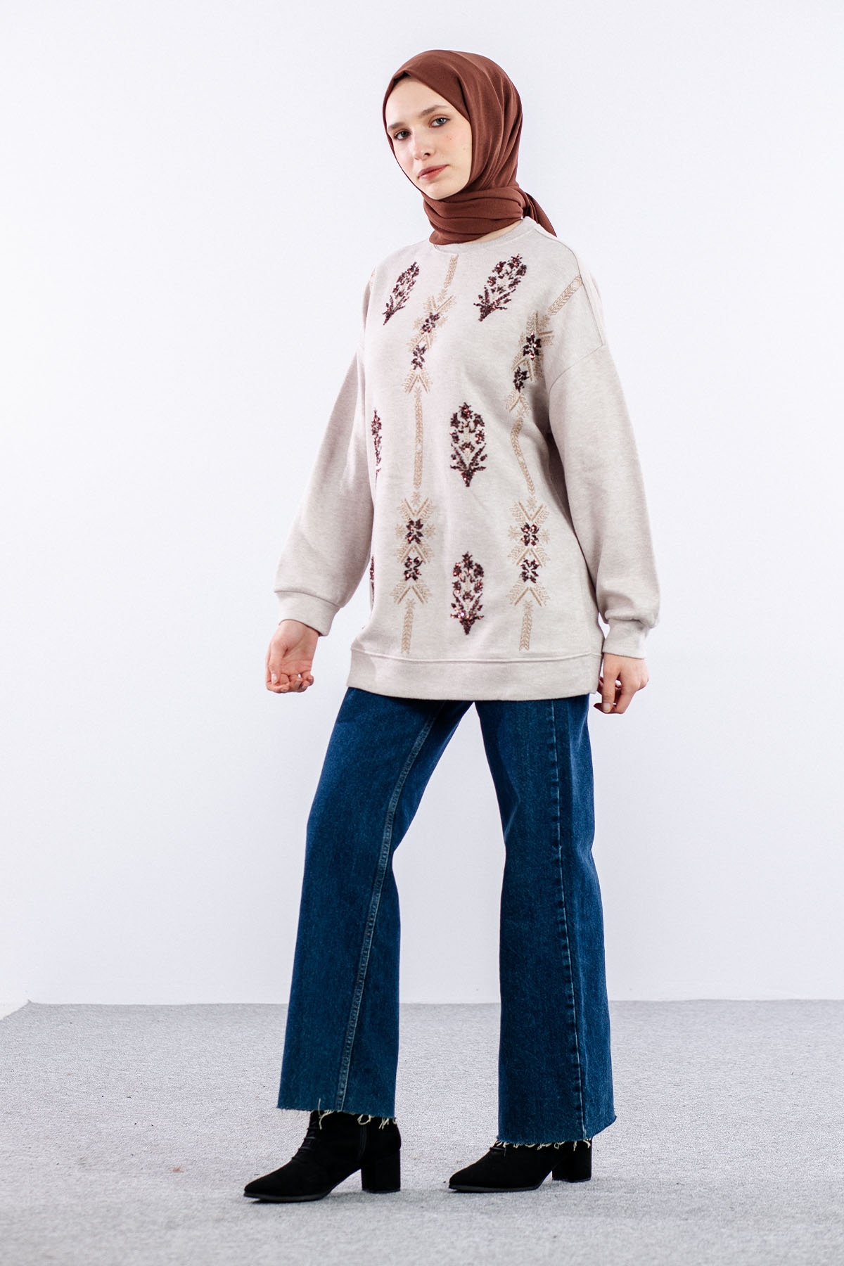 31465 Tunik Tek Nkş - Tas - 3