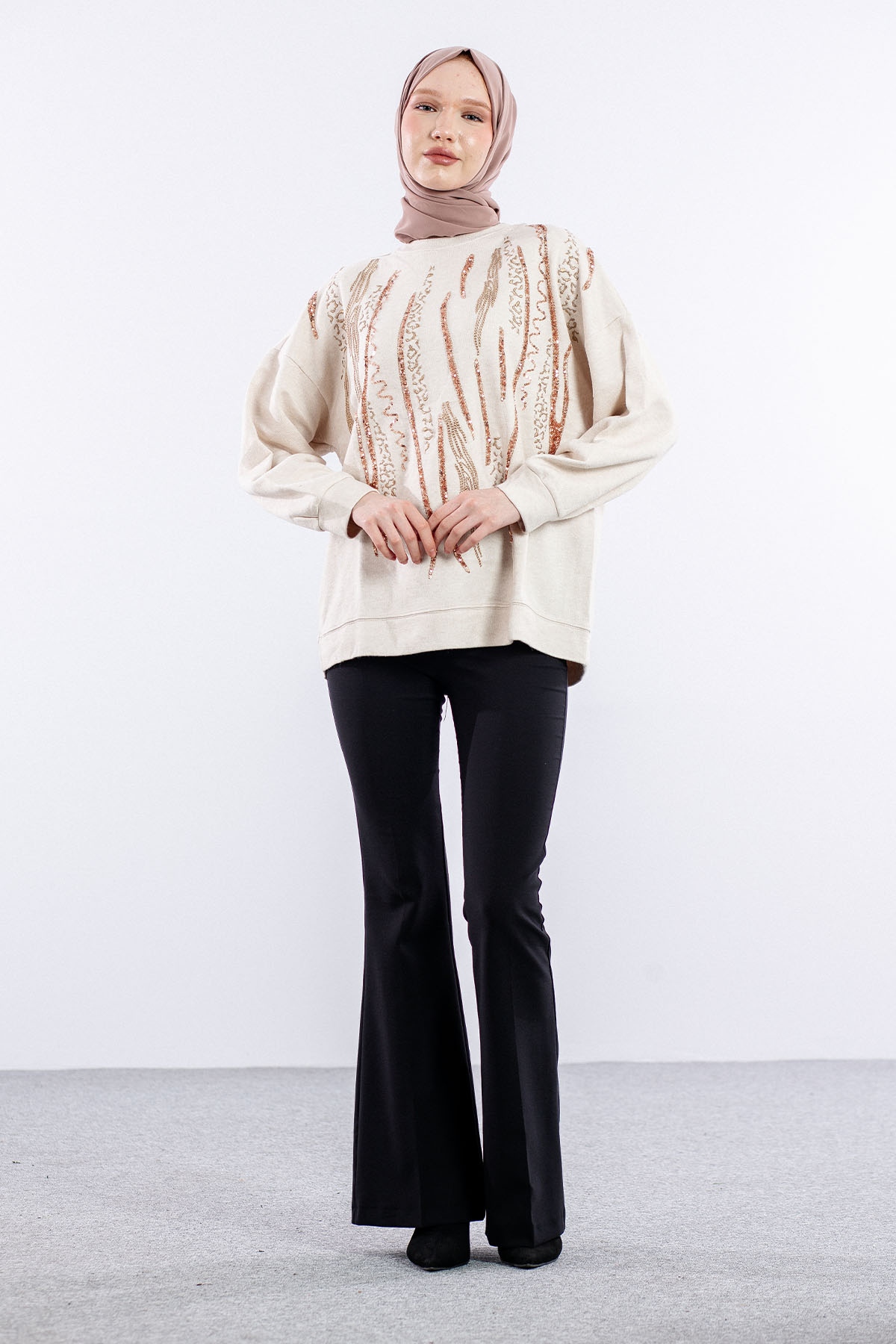 31466 Tunik Tek Leo Zbra - K_bej - 1