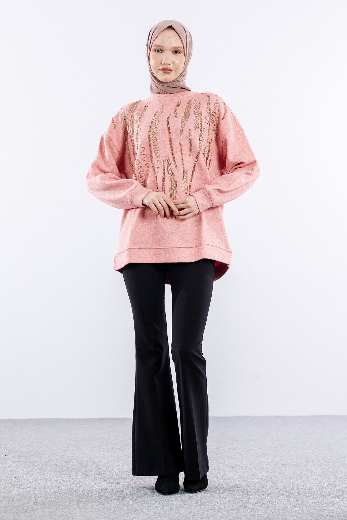 31466 Tunik Tek Leo Zbra - Pudra - 1