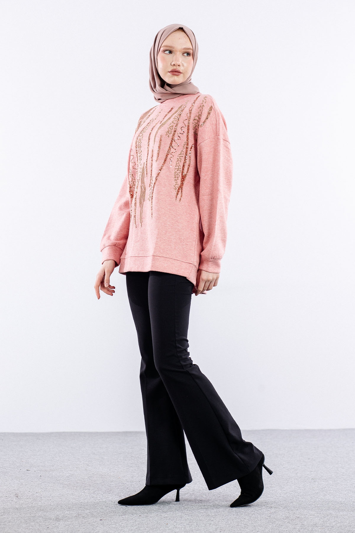 31466 Tunik Tek Leo Zbra - Pudra - 3