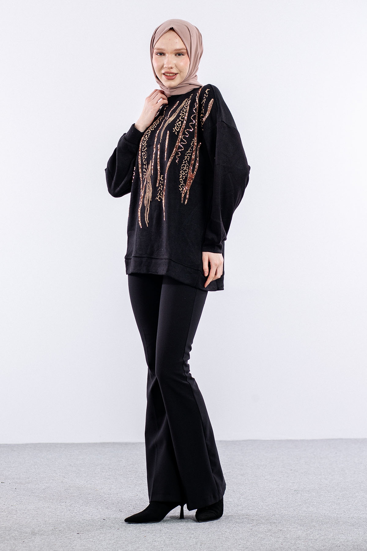 31466 Tunik Tek Leo Zbra - Siyah - 2