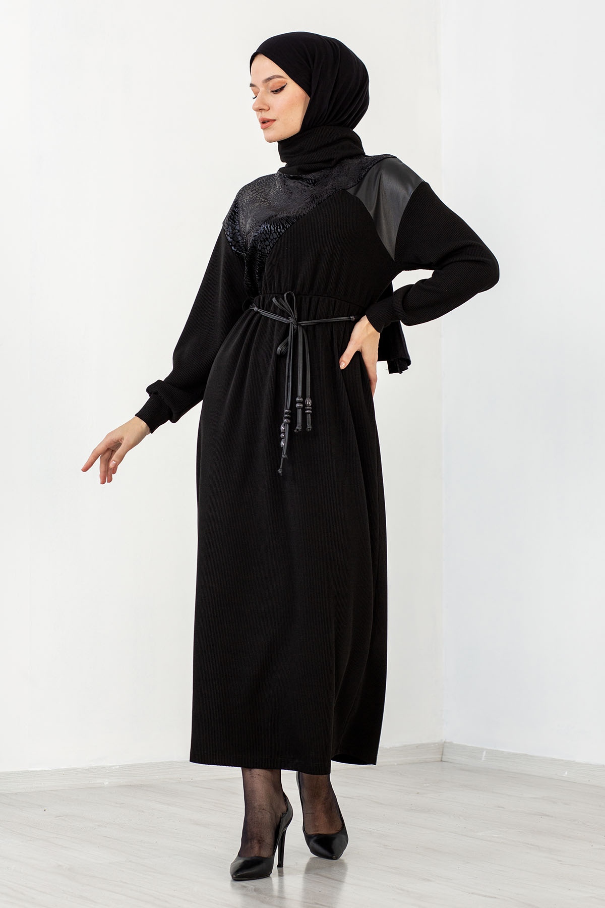 31525 Elbise S-m-l - Siyah - 2