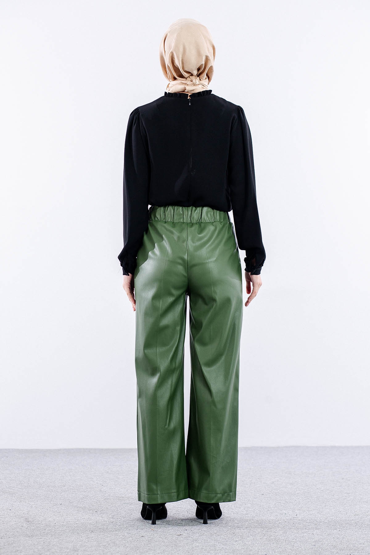 31538 Deri Pantolon S-m-l - Haki - 3