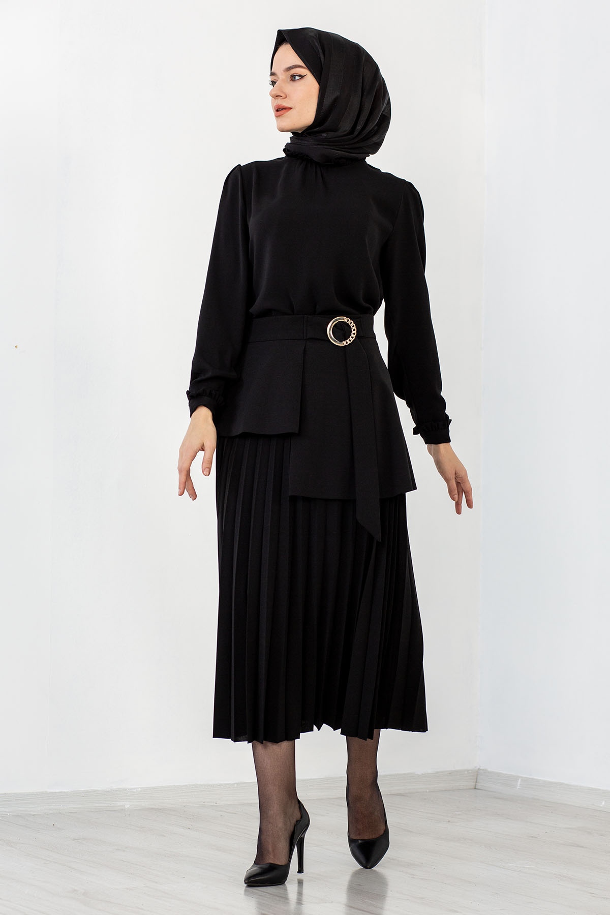 31637 Piliseli Etek S-m-l - Siyah - 2