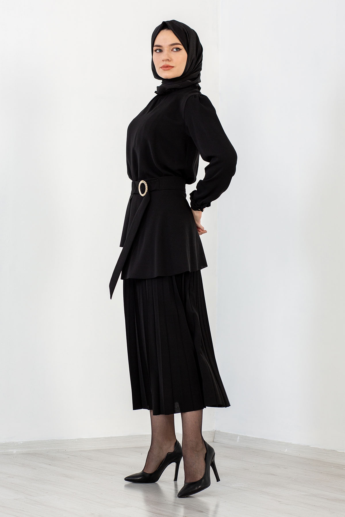 31637 Piliseli Etek S-m-l - Siyah - 3