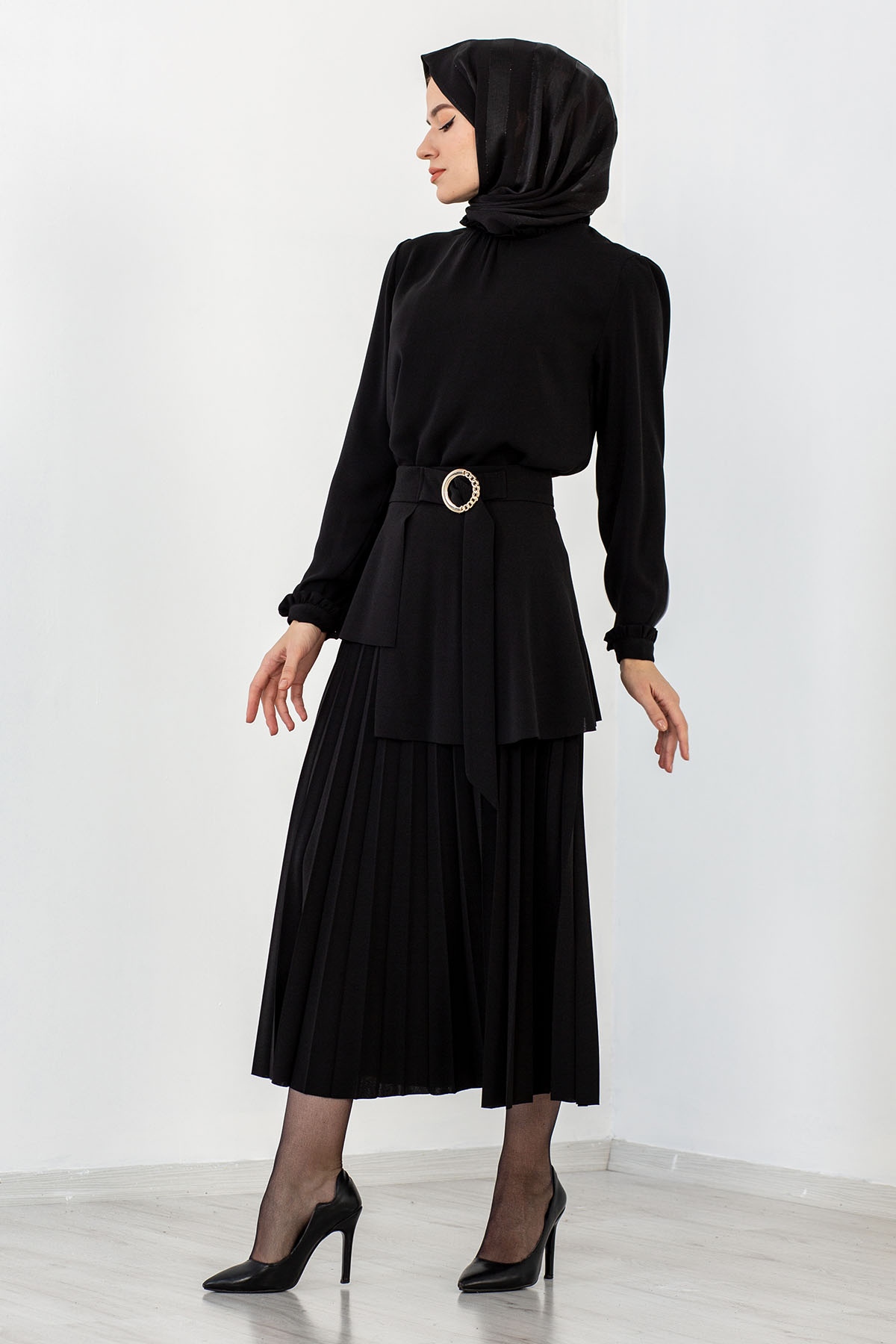 31637 Piliseli Etek S-m-l - Siyah - 4