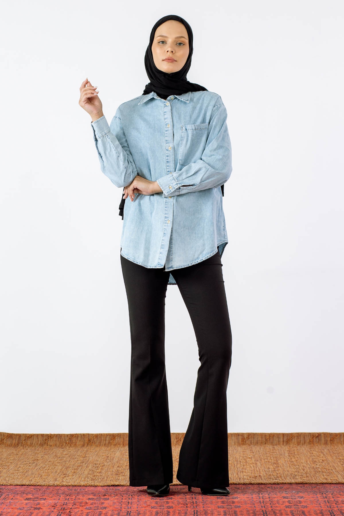 31781 Denim Gömlek S-xl - A_mavi - 2