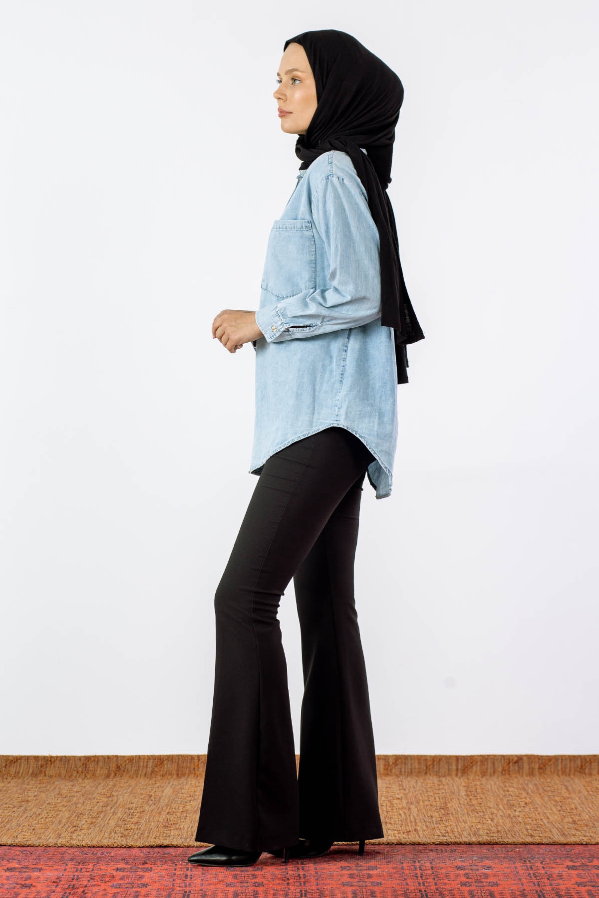 31781 Denim Gömlek S-xl - A_mavi - 3