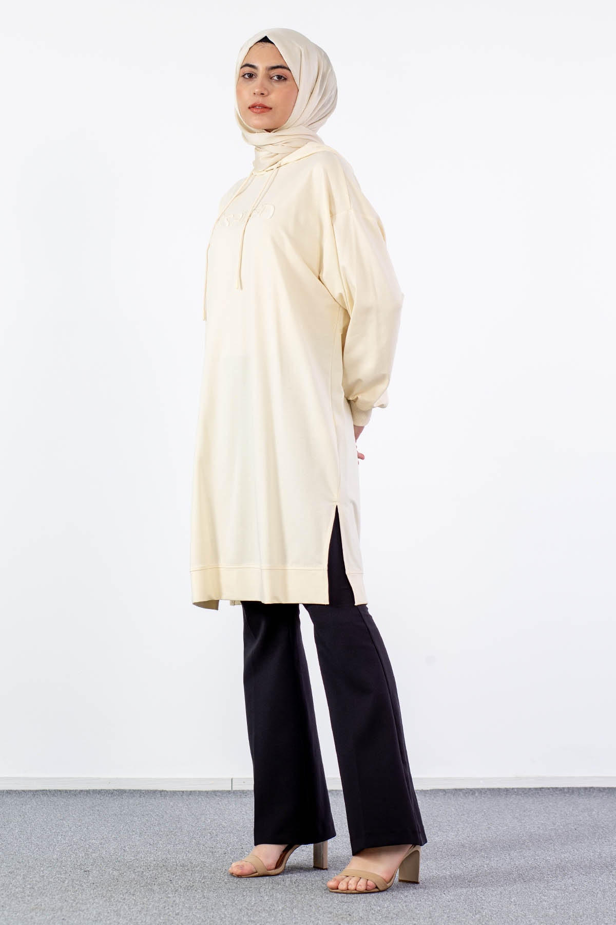 31820 Kapş Tunik Tek - A_bej - 3