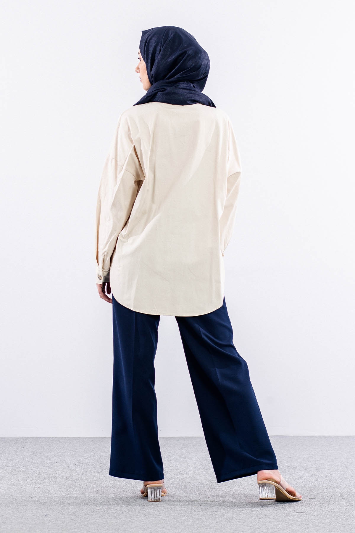 3190 Denim Gömlek 38-44 - Bej - 5