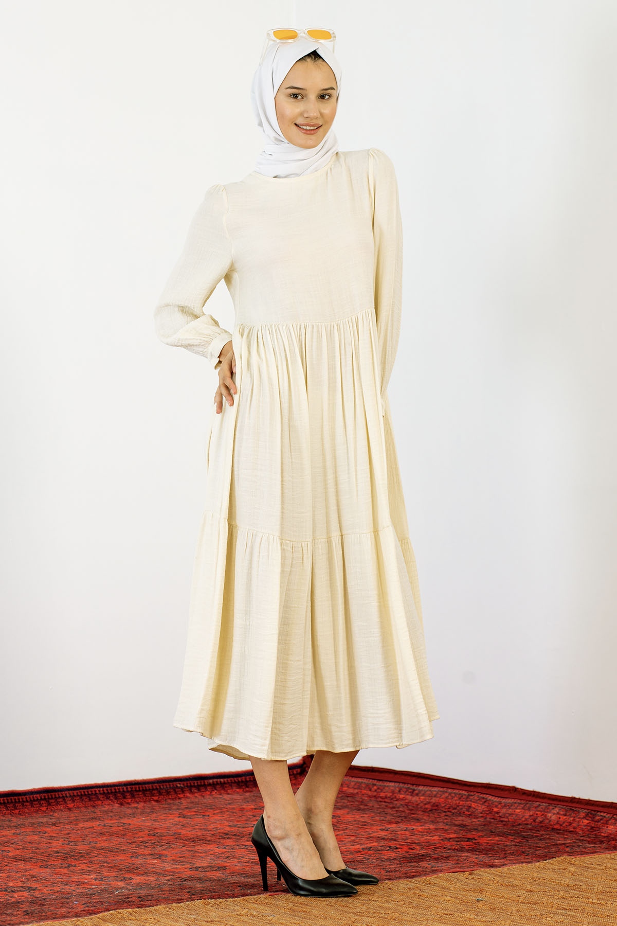 32010 Katli Elbise S-m-l - Ekru - 1