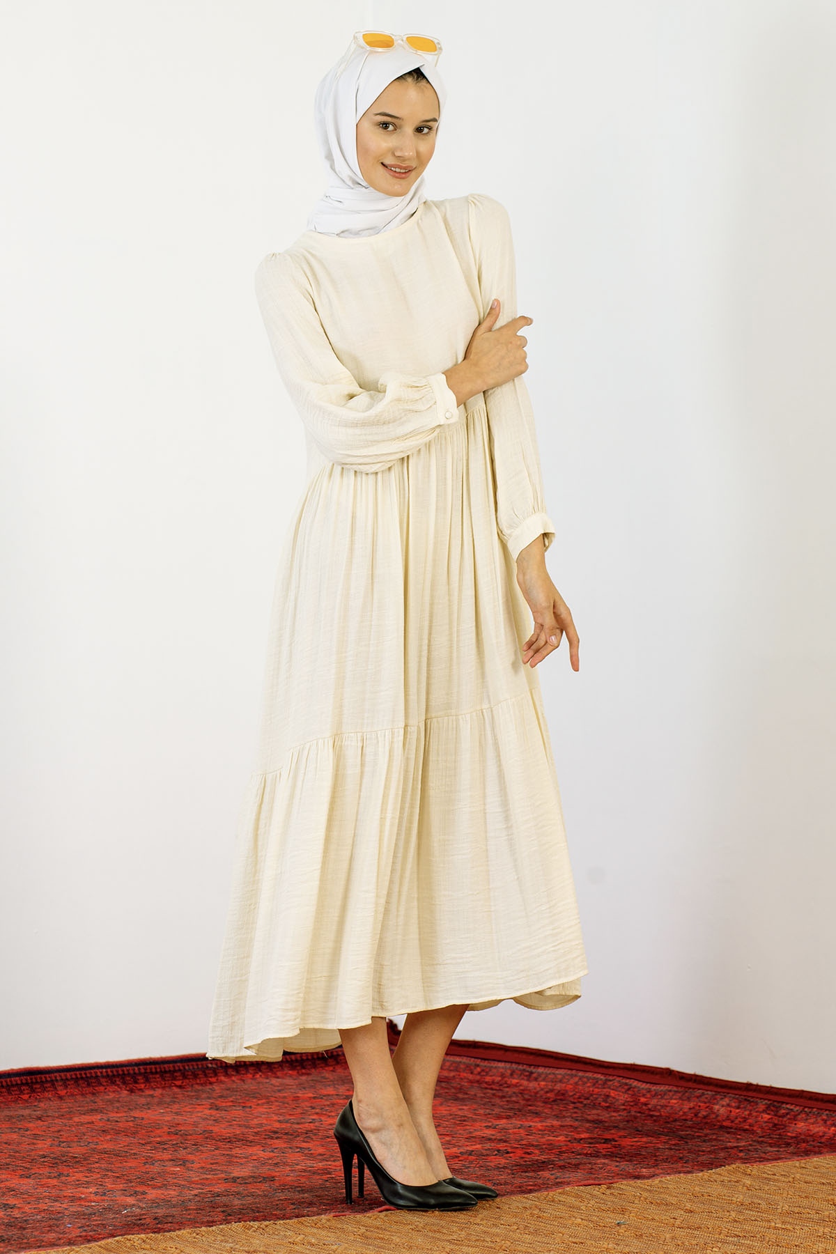 32010 Katli Elbise S-m-l - Ekru - 3