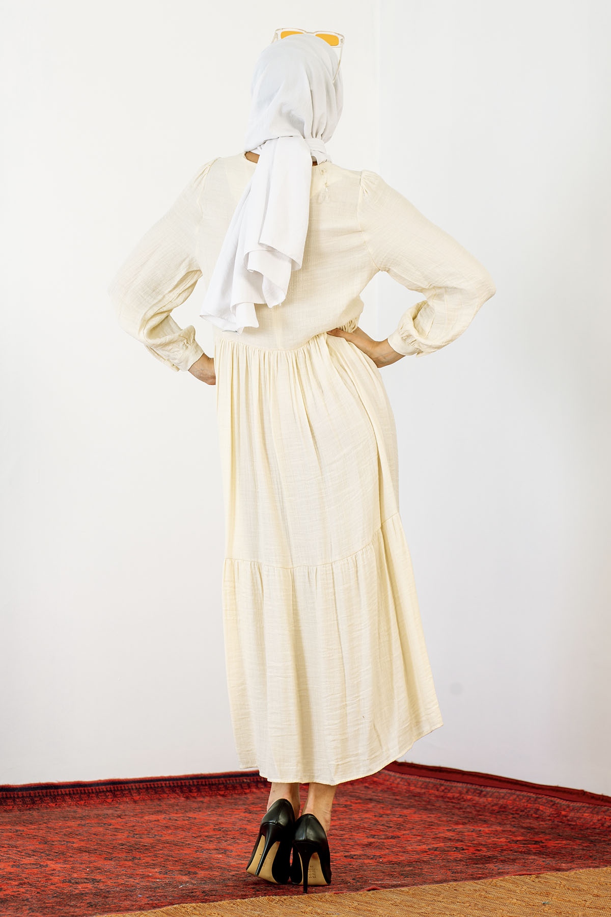 32010 Katli Elbise S-m-l - Ekru - 4