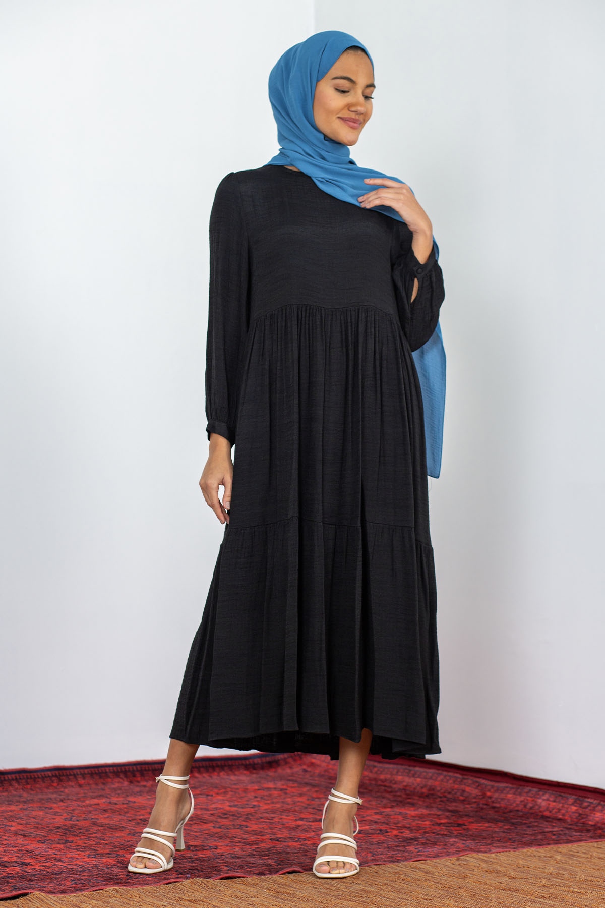 32010 Katli Elbise S-m-l - Siyah - 1