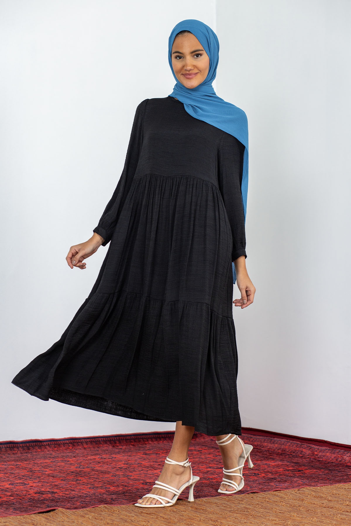 32010 Katli Elbise S-m-l - Siyah - 3