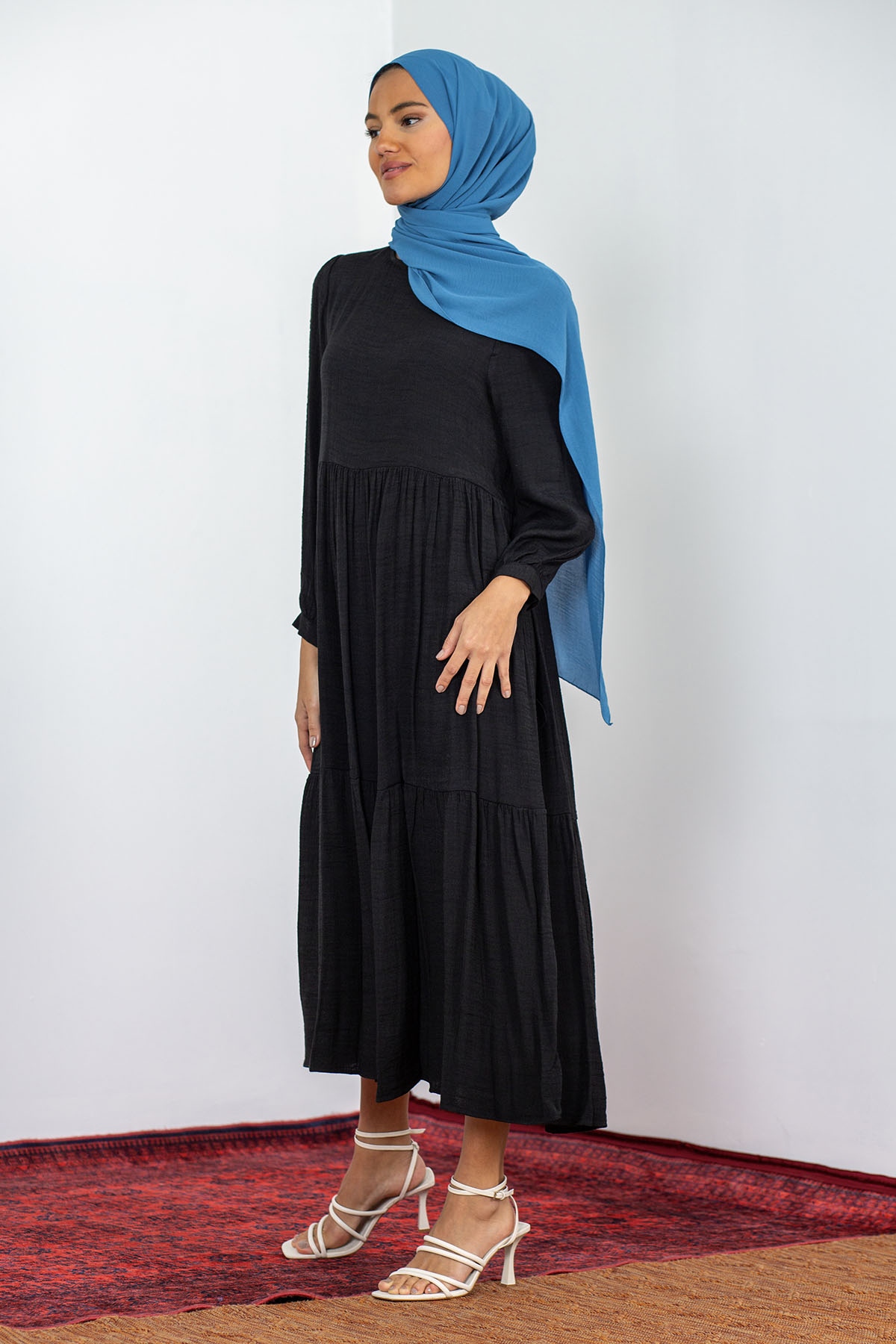 32010 Katli Elbise S-m-l - Siyah - 4