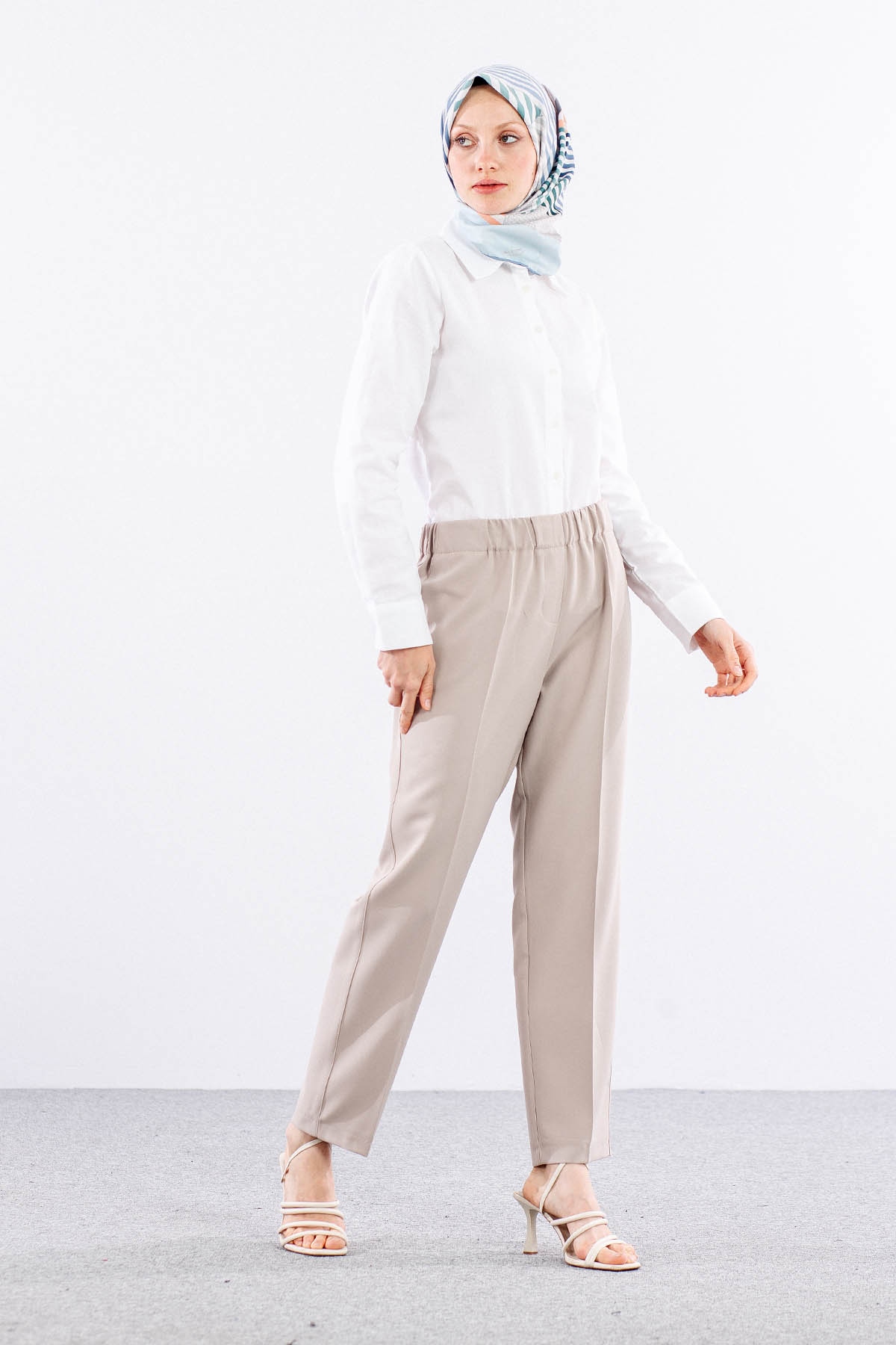 3210 Pantolon 44-54 - Bej  - - 2