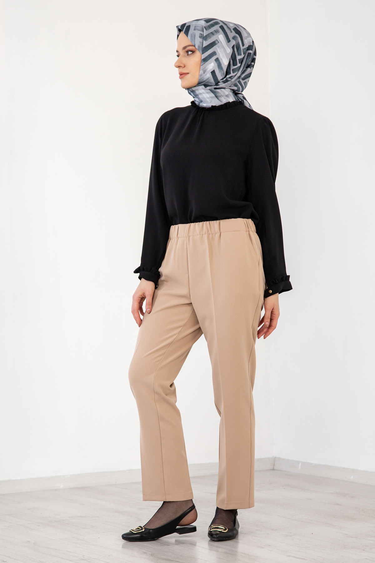 3210 Pantolon 44-54 -Bej - 2