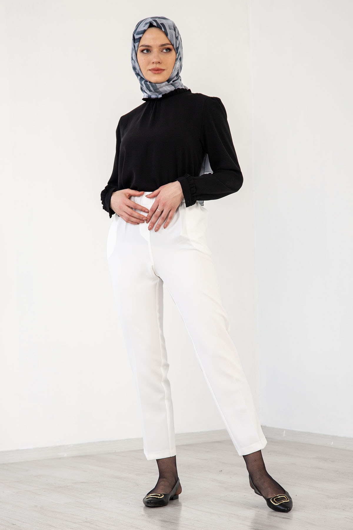 3210 Pantolon 44-54 - Ekru - 2