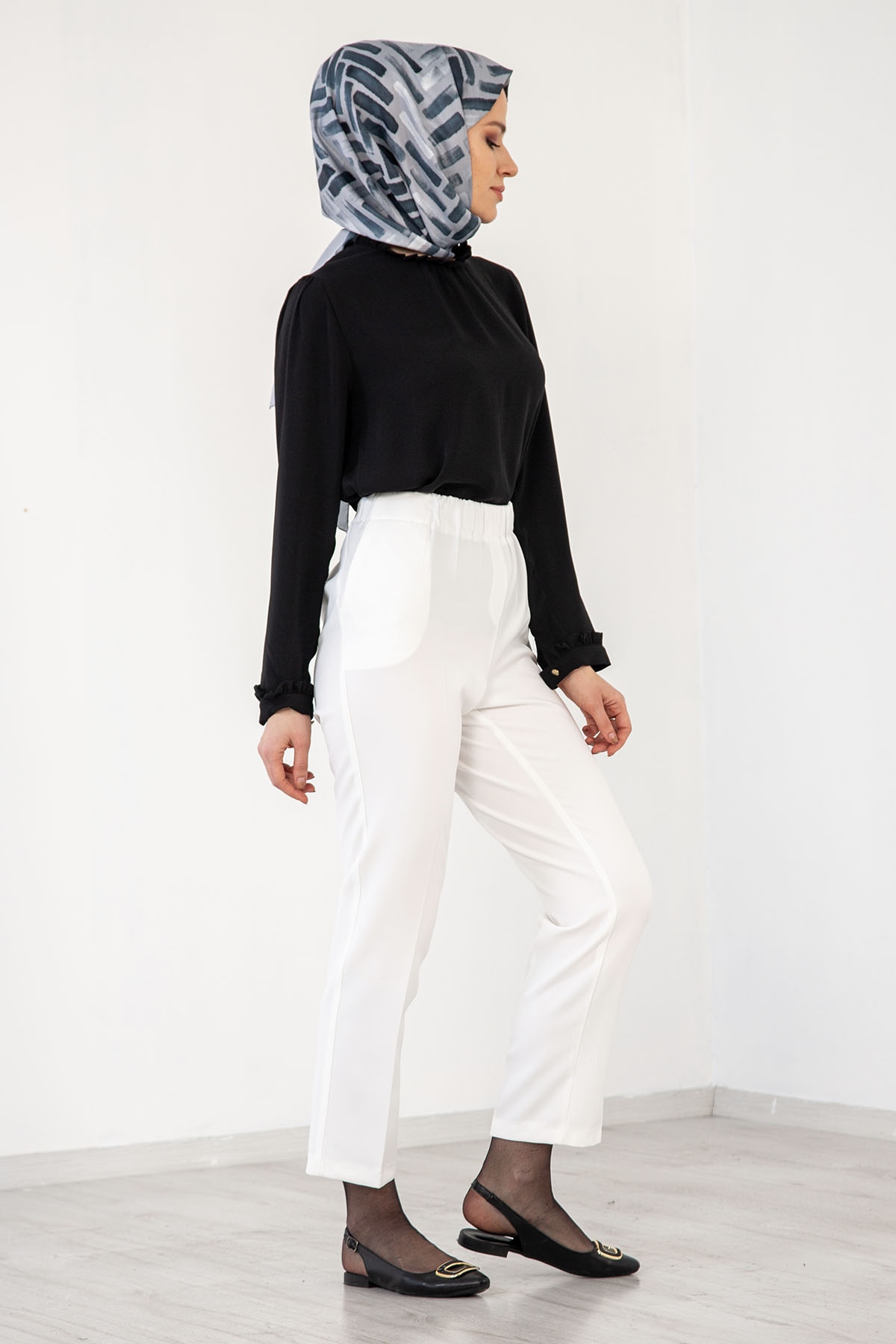 3210 Pantolon 44-54 - Ekru - 3