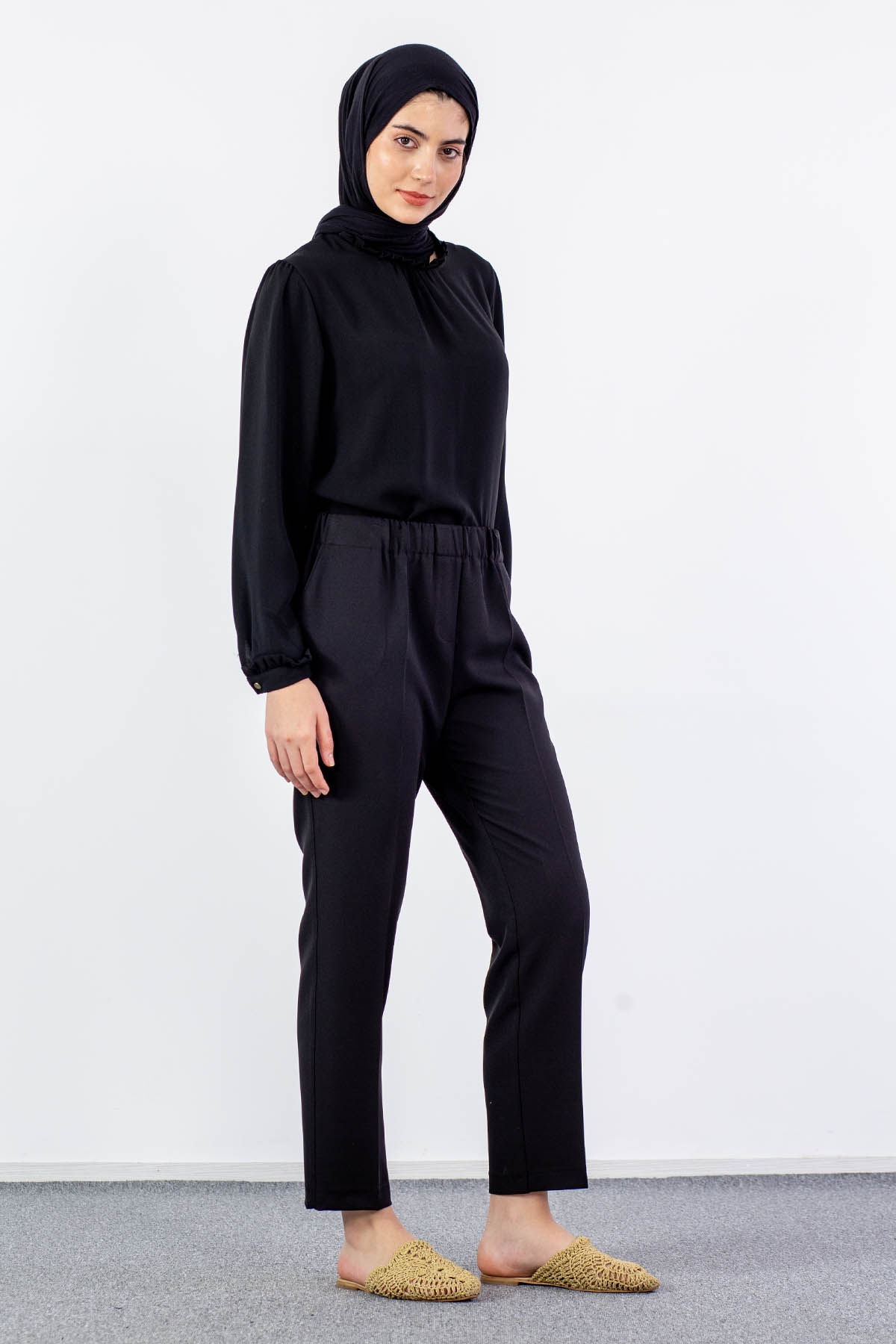 3210 Pantolon 44-54 - Siyah - - 2