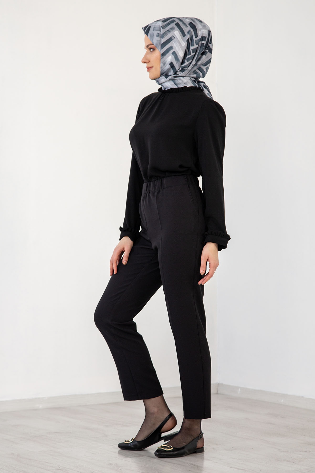3210 Pantolon 44-54 -Siyah - 3