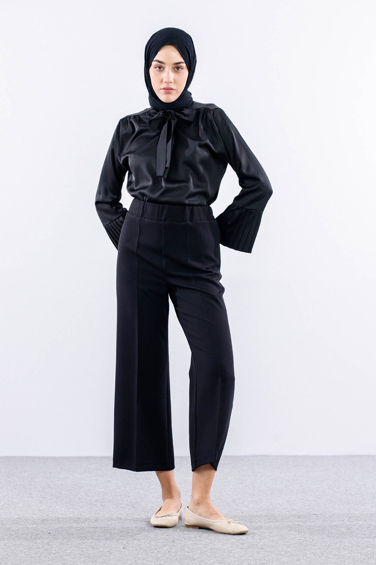 3211 Pantolon 38-46 - Siyah  - - 3