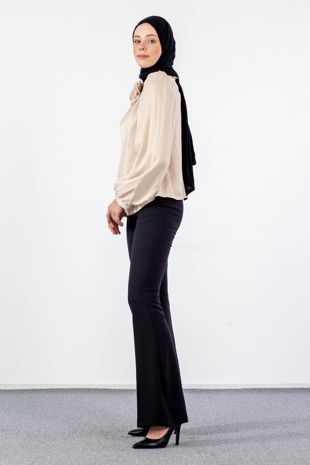 32148 şik Gömlek S-m-l-xl - Bej - 3