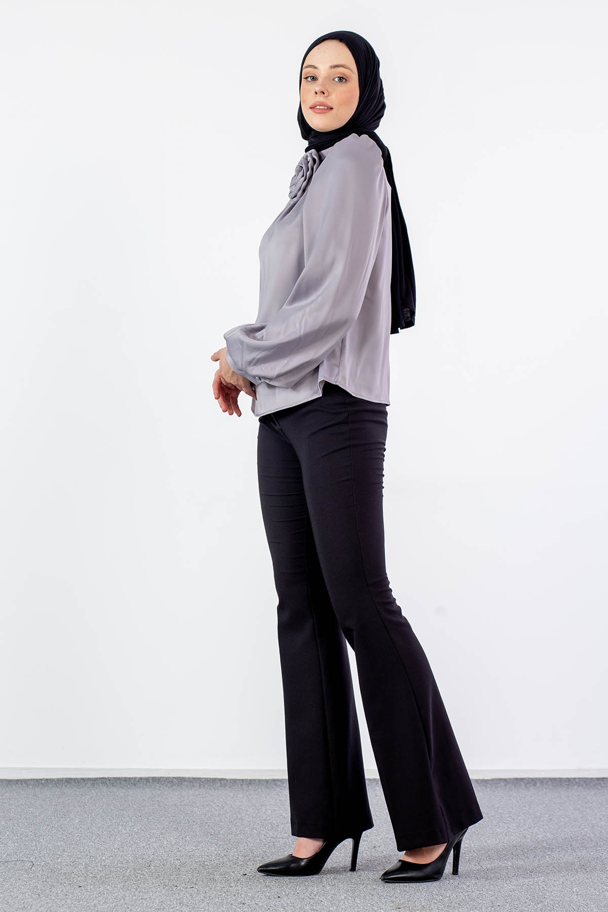 32148 şik Gömlek S-m-l-xl - Gri - 4