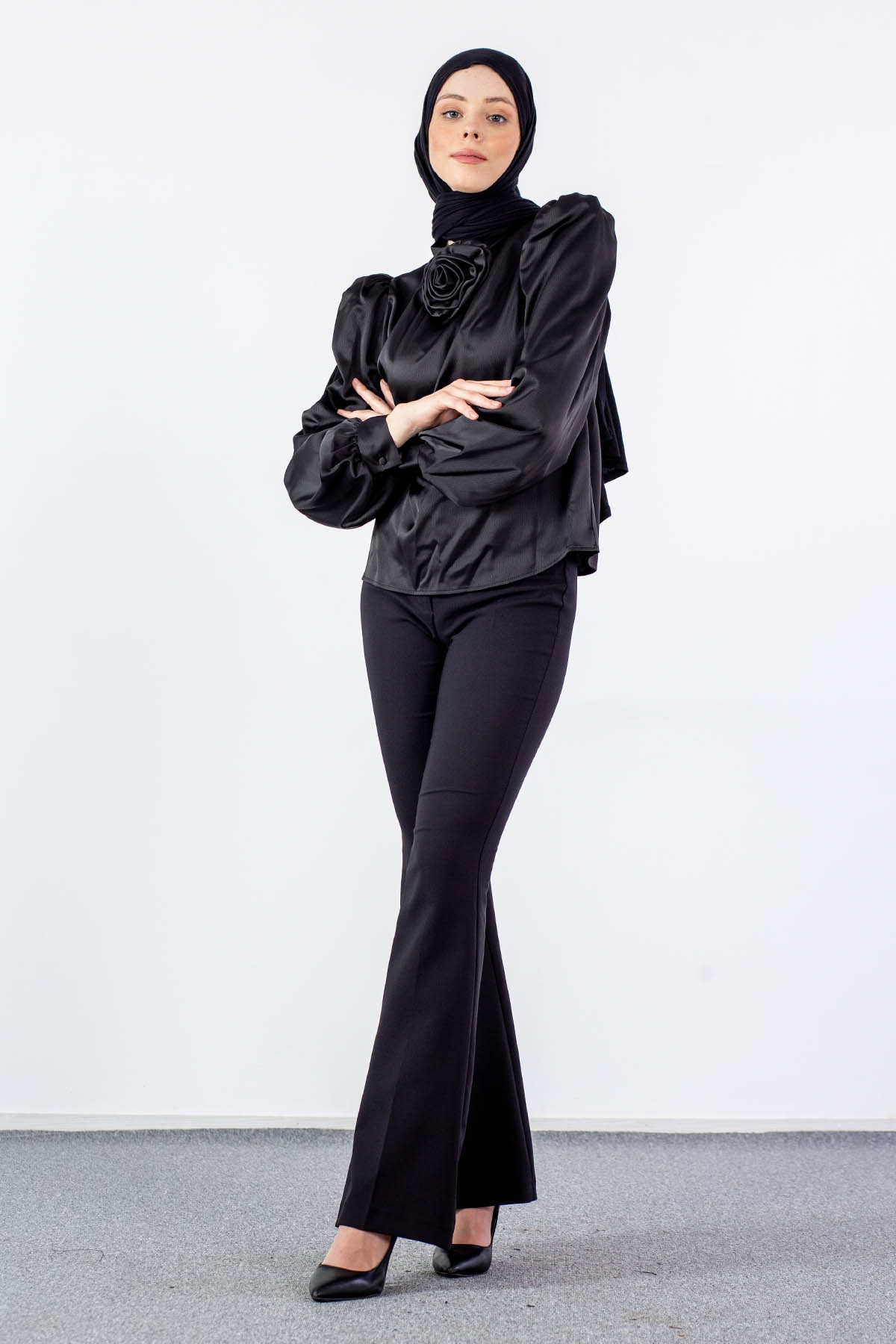 32148 şik Gömlek S-m-l-xl - Siyah - 2