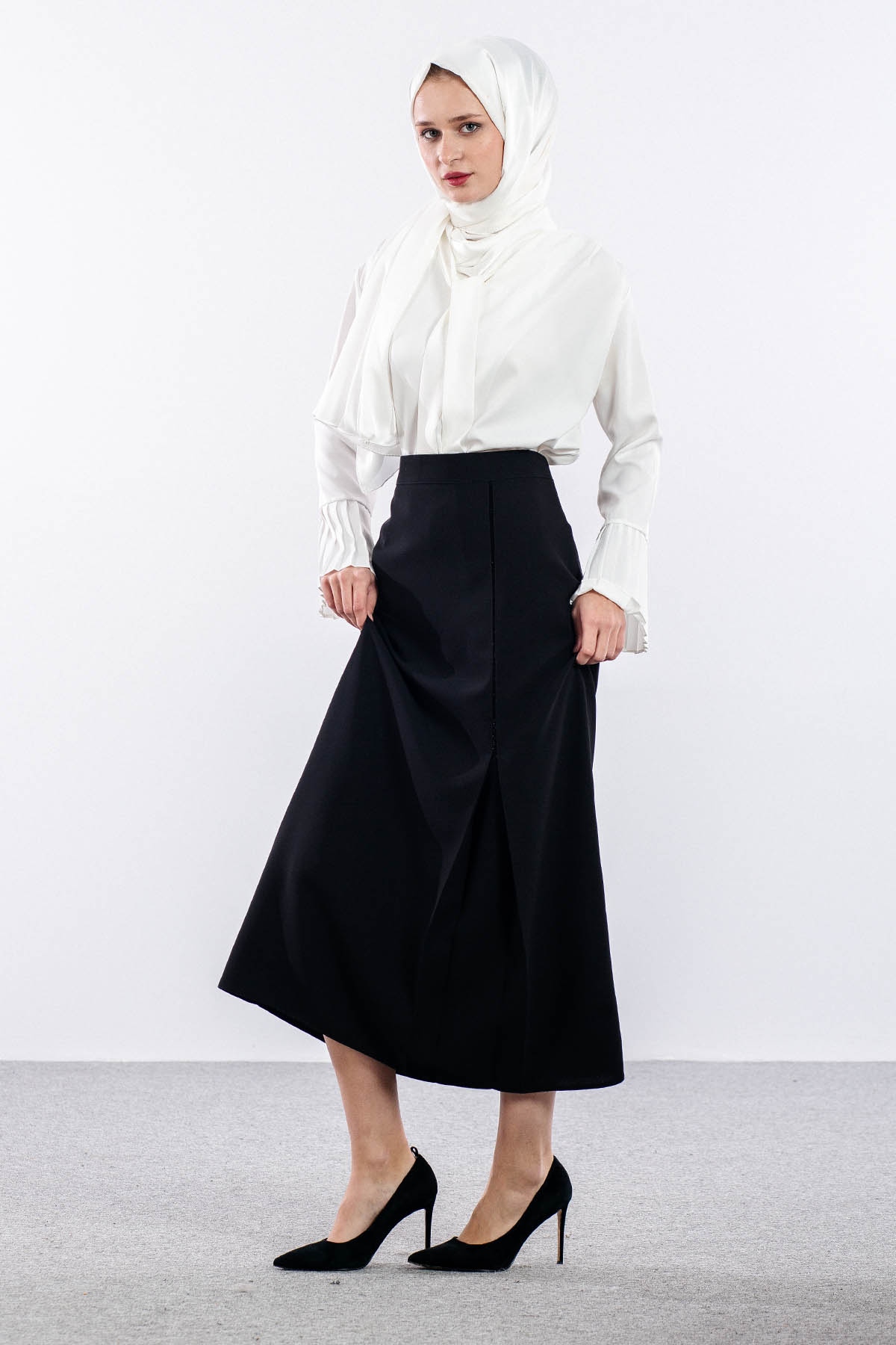 3230 Etek 44-54 Sim Biye - Siyah - 2