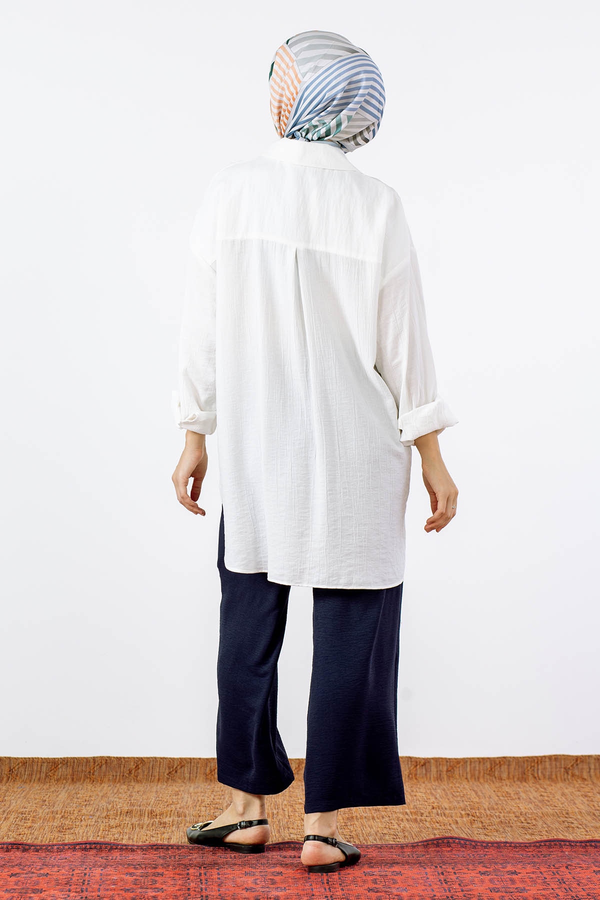 32366 Suyolu Gömlek Tek - Ekru - 6