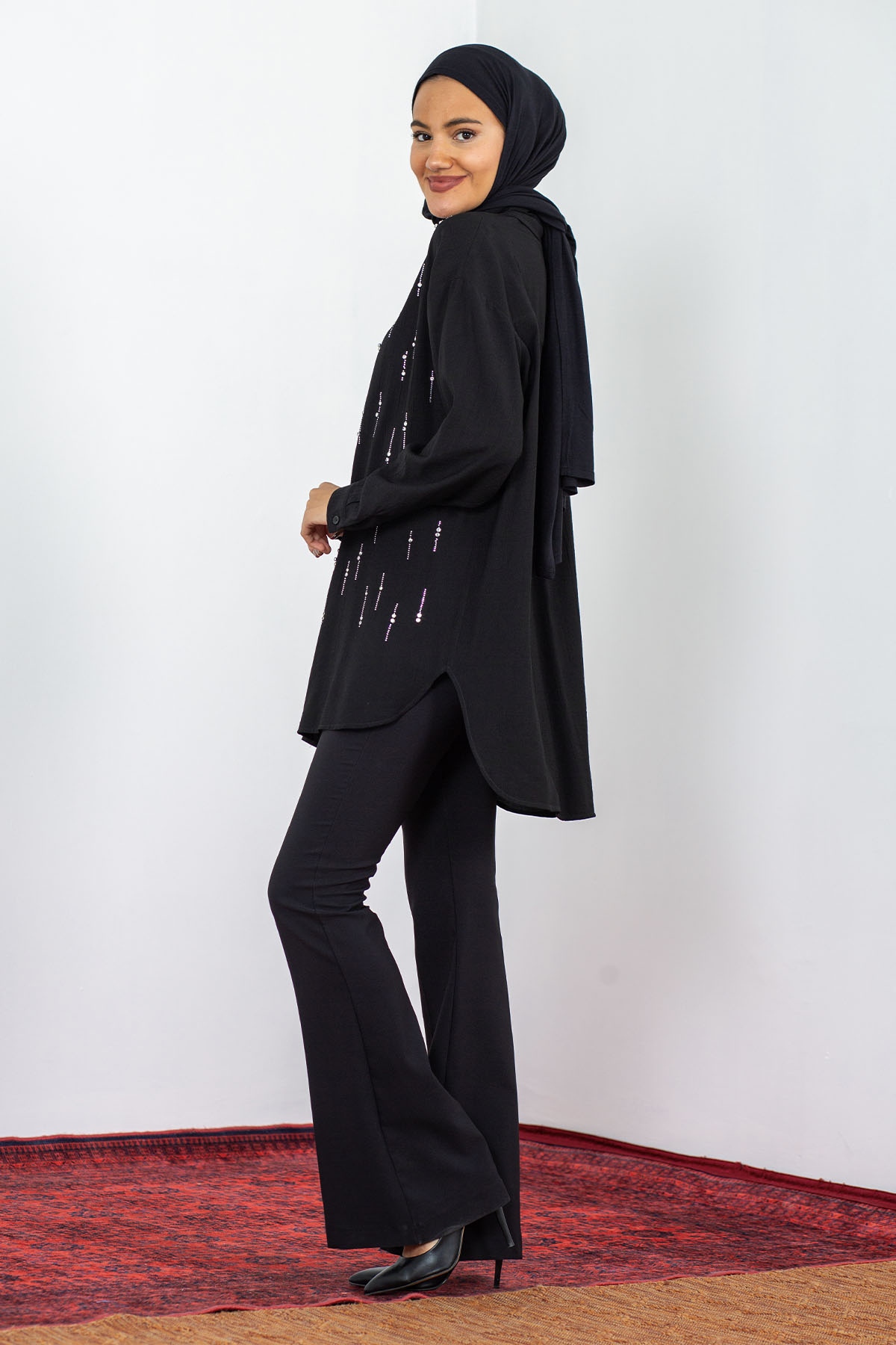 32366 Suyolu Gömlek Tek - Siyah - 3