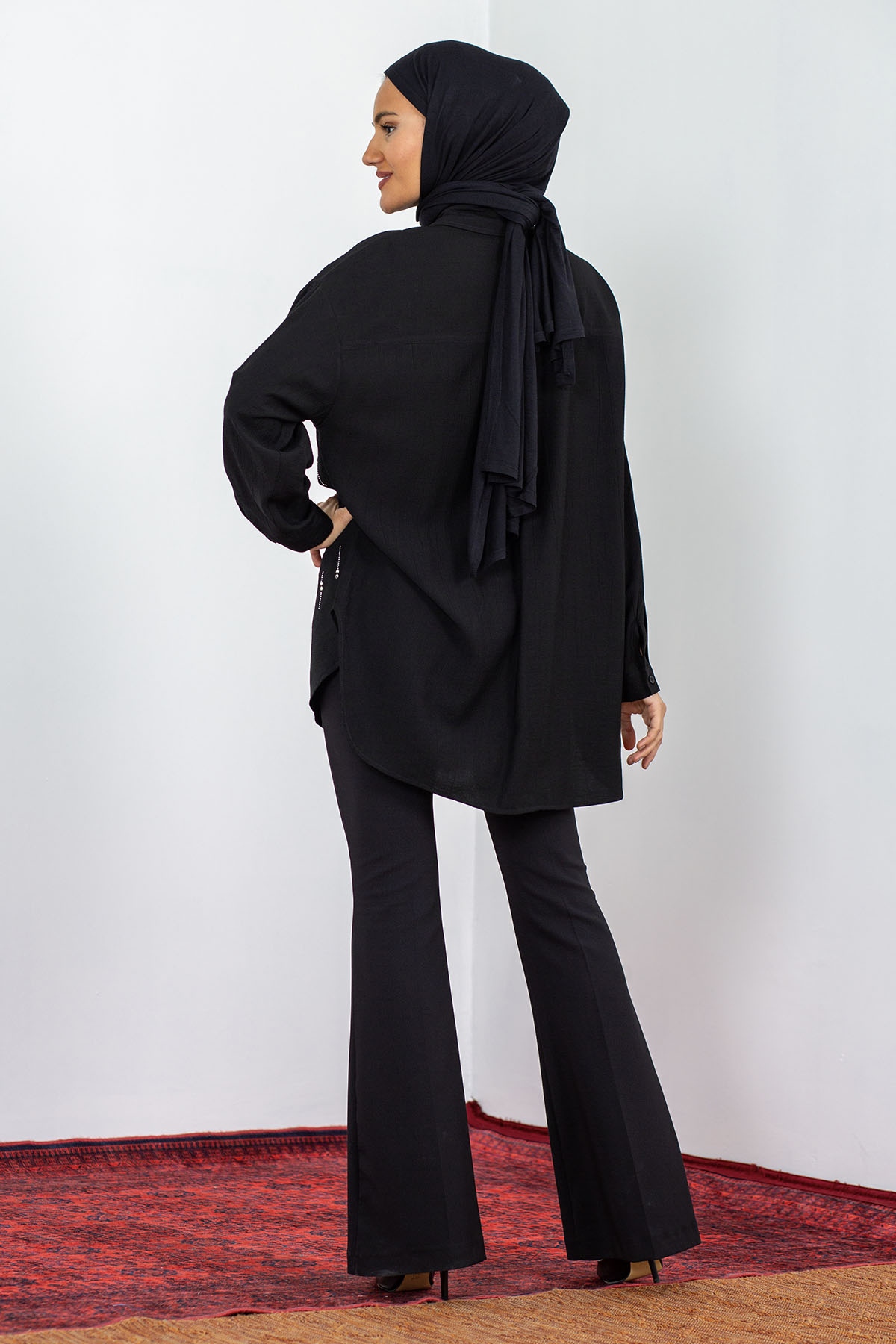 32366 Suyolu Gömlek Tek - Siyah - 4