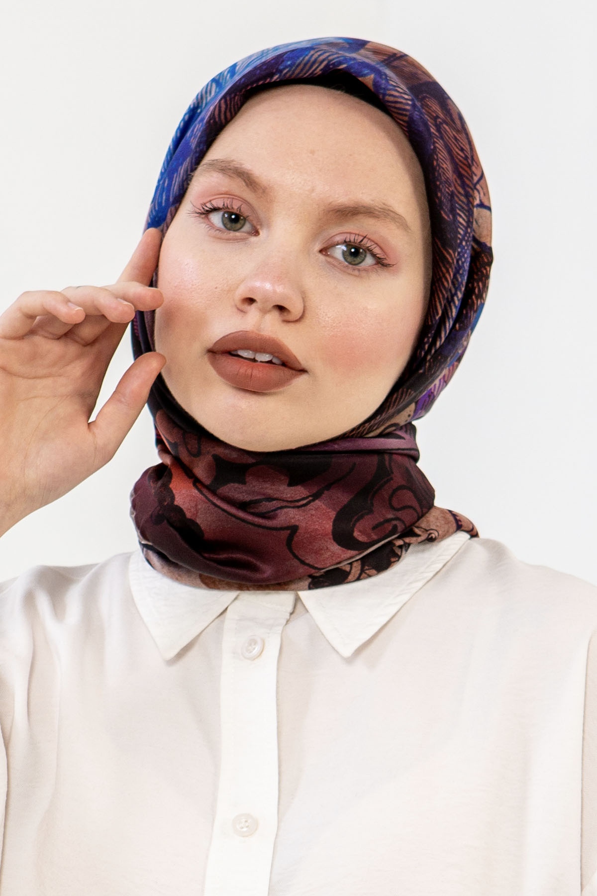 3239 İpek Eşarp 90*90 - Siyah - 1